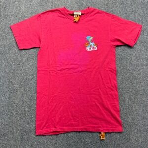 Pirana Joe Mens Red Marlin Piranha Graphic T-Shirt Small Short Sleeve Cotton
